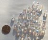 25 8mm Transparent Crystal AB Round Glass Beads